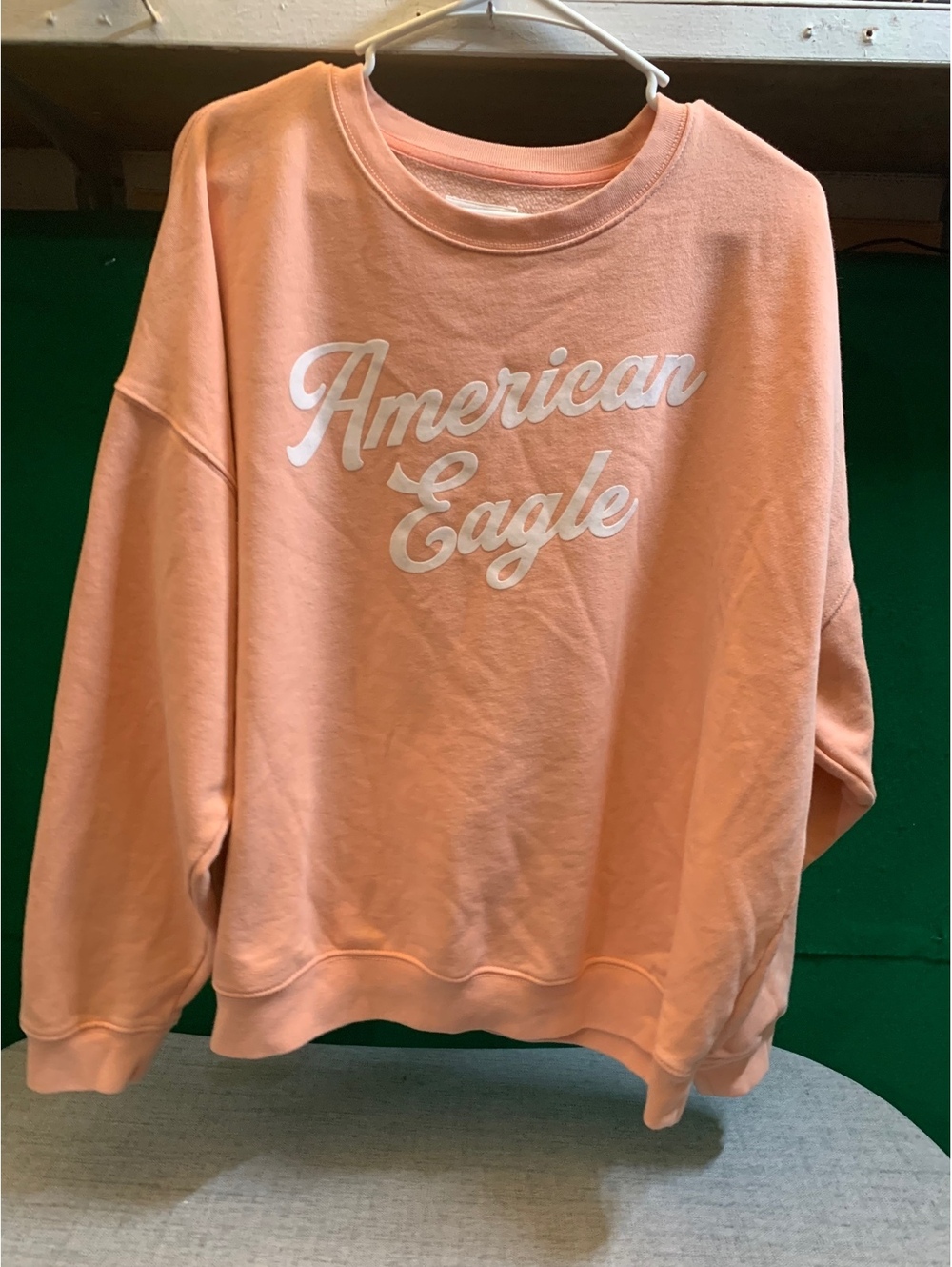 American Eagle Pink Logo Crewneck Sweatshirt Size XL